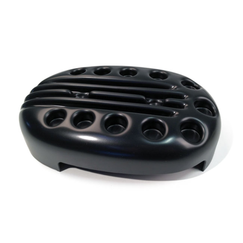 CULT-WERK, AIR CLEANER COVER. SLOTTED UNPAINTED MATTE BLACK. ABS CONST 963062