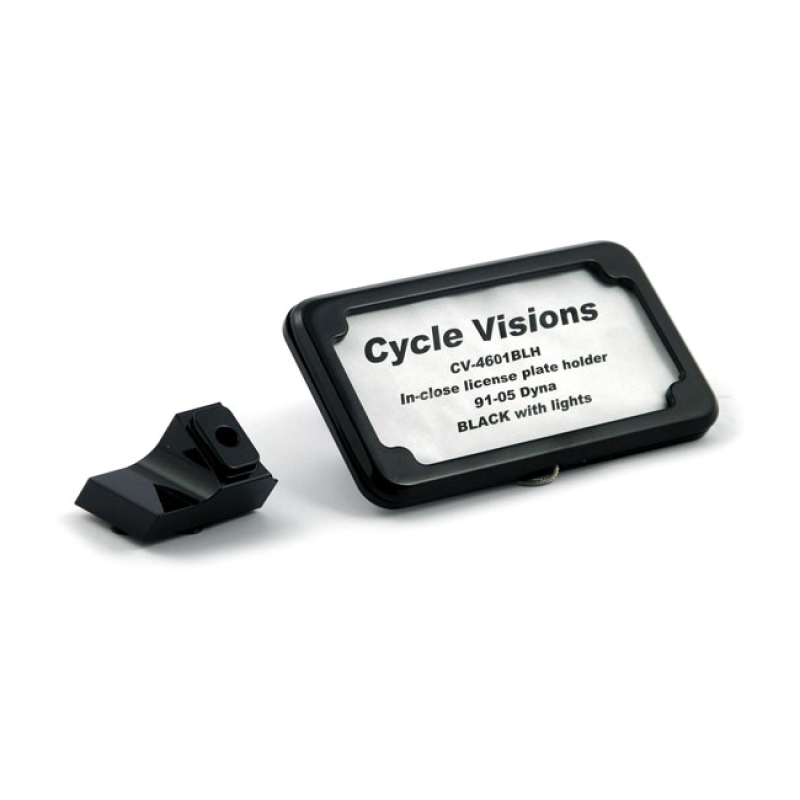 CYCLE VISIONS INCLOSE LICENSE PLATE HOLDER HORIZONTAL. BLACK 968066