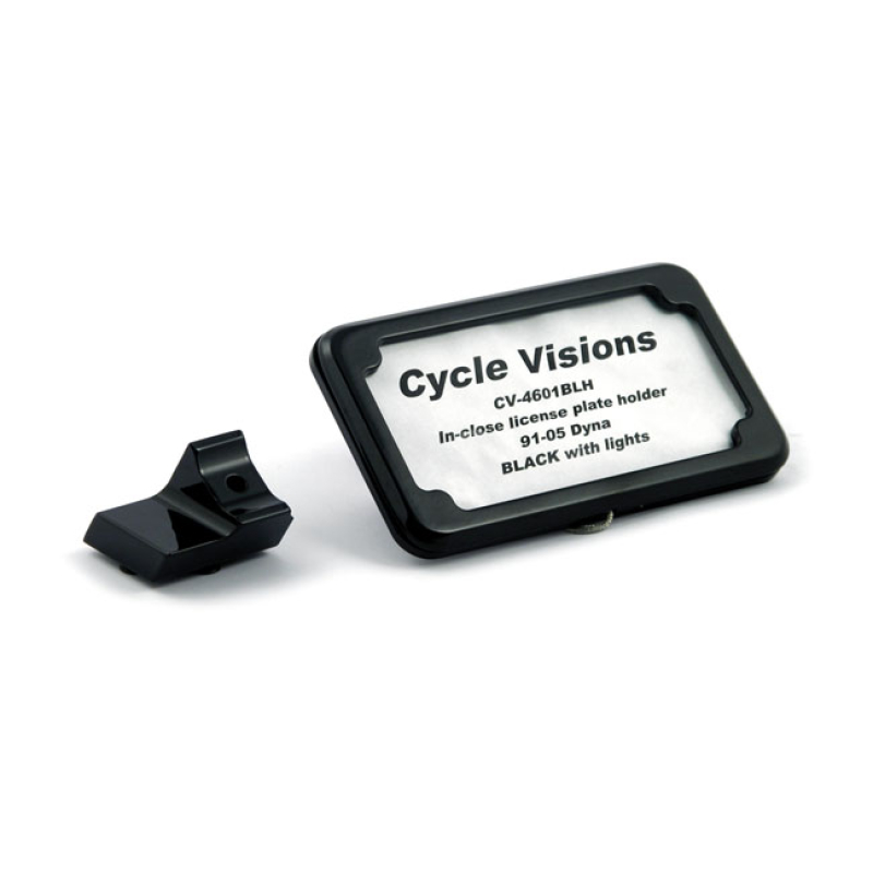 CYCLE VISIONS INCLOSE LICENSE PLATE HOLDER VERTICAL. BLACK 968074