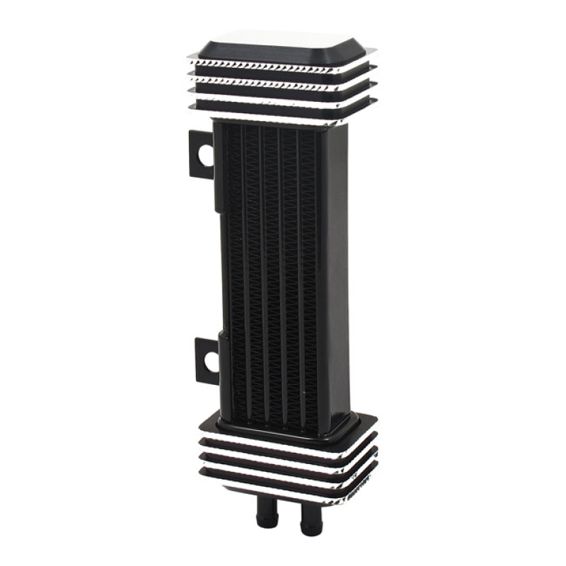 JAGG, OIL COOLER KIT. VERTICAL MOUNT, 6 ROW, DELUXE DIAMOND BLACK DIAM 970773