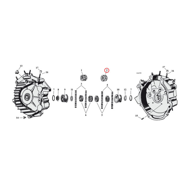 BEARING ASSY, PINION SHAFT +.0008" RIGHT SIDE CASE 971218