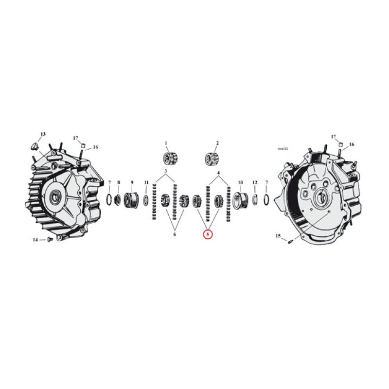 RETAINER, PINION SHAFT ROLLER RIGHT CASE, 2 USED 971220