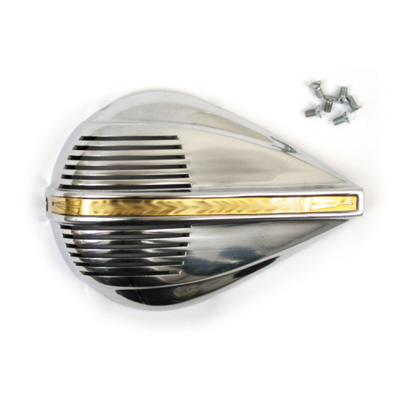 REPLACEMENT TEARDROP SIREN COVER, ALUMINUM POLISHED ALUMINUM. CUSTOM N 971514