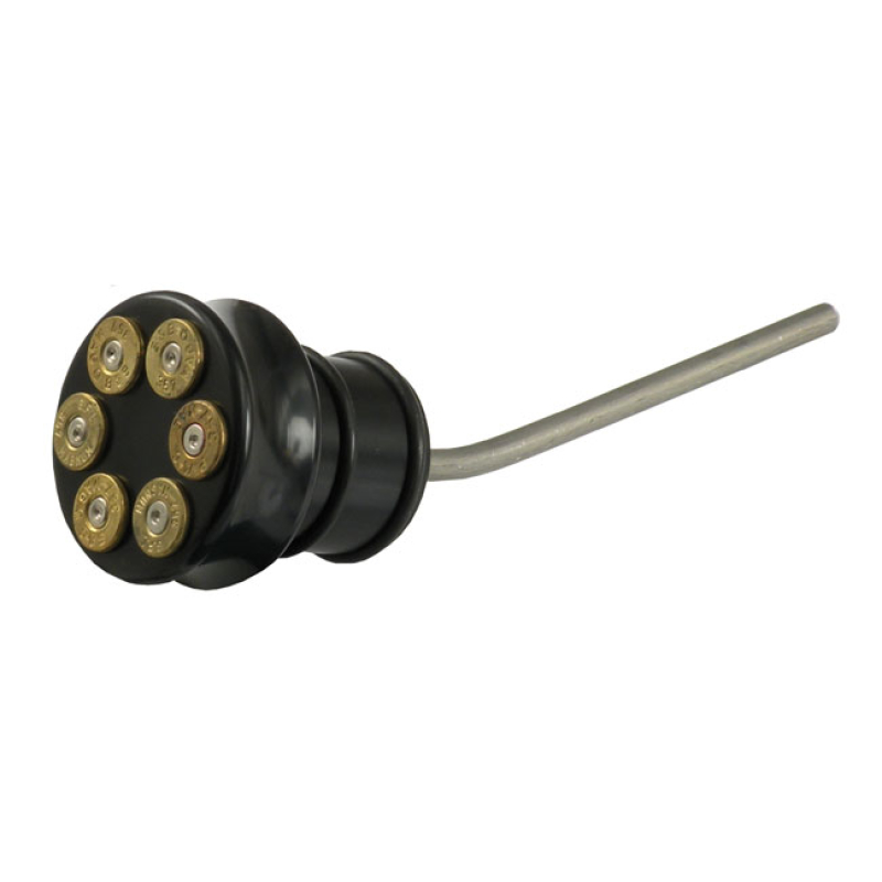 CVP, OIL TANK FILL PLUG, WITH DIPSTICK. BULLET. BLACK BLACK POWDER COA 973025