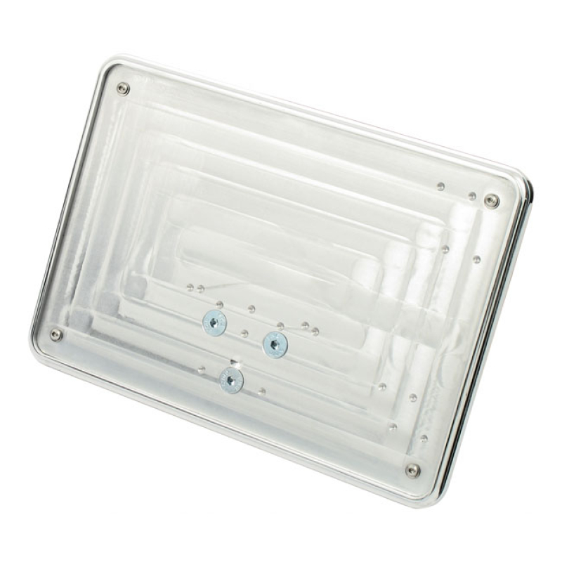 CPV LICENSE PLATE BRACKET 11 DEGREE FOR BELGIUM; POLISHED.  NOTE: THE 973070