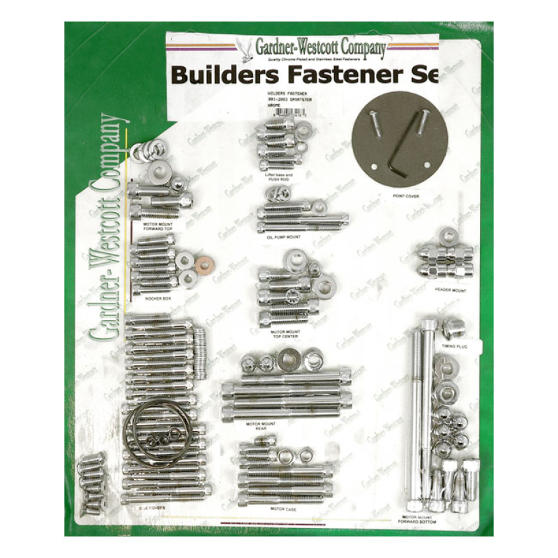 BUILDERS FASTENER SET CHROME, ALLEN 977254