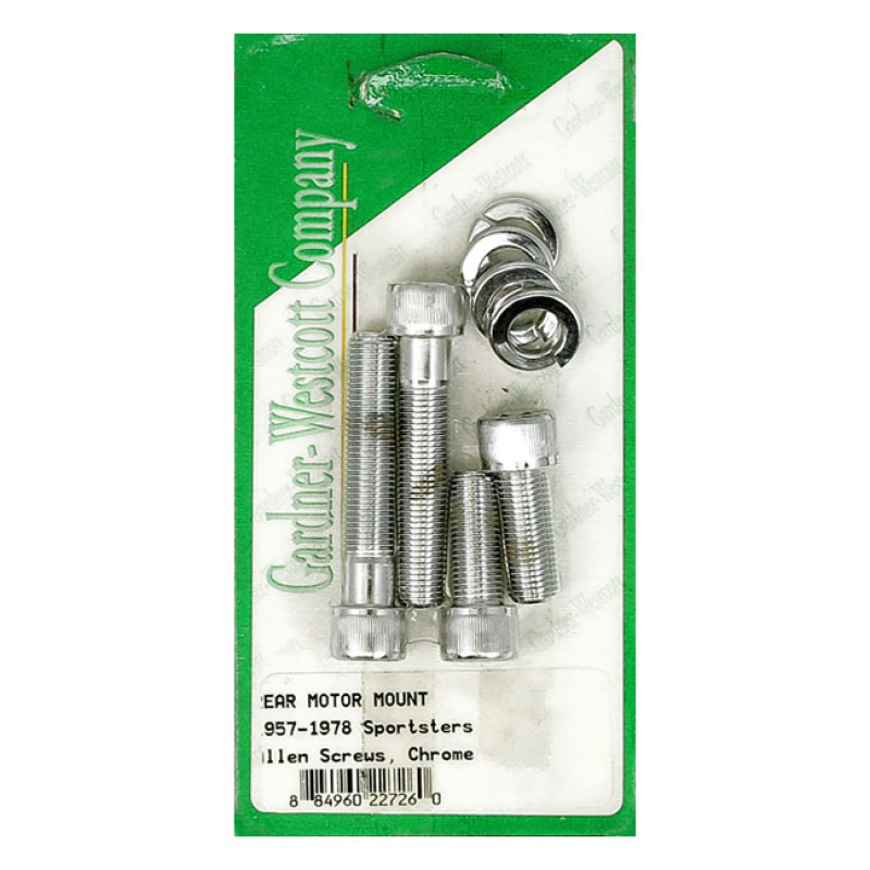 MOTOR MOUNT KIT CHROME; REAR MOTOR MOUNT ALLEN HEAD KIT 977402