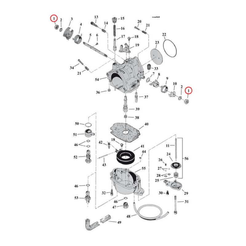 S&S, NUT, THROTTLE SHAFT E/G CARB (2 USED) 977858