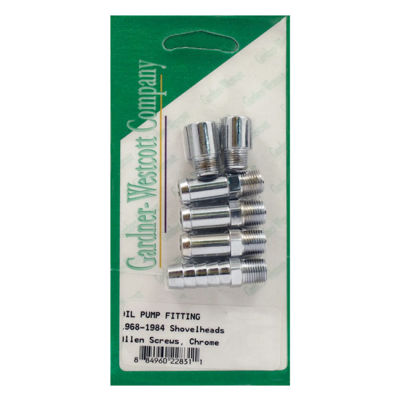 GARDNER-WESTCOTT, OIL PUMP LINE FITTING KIT. CHROME CHROME PLATED BRAS 978178