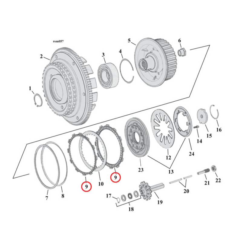 ALTO CLUTCH PLATE SET, KEVLAR 978907