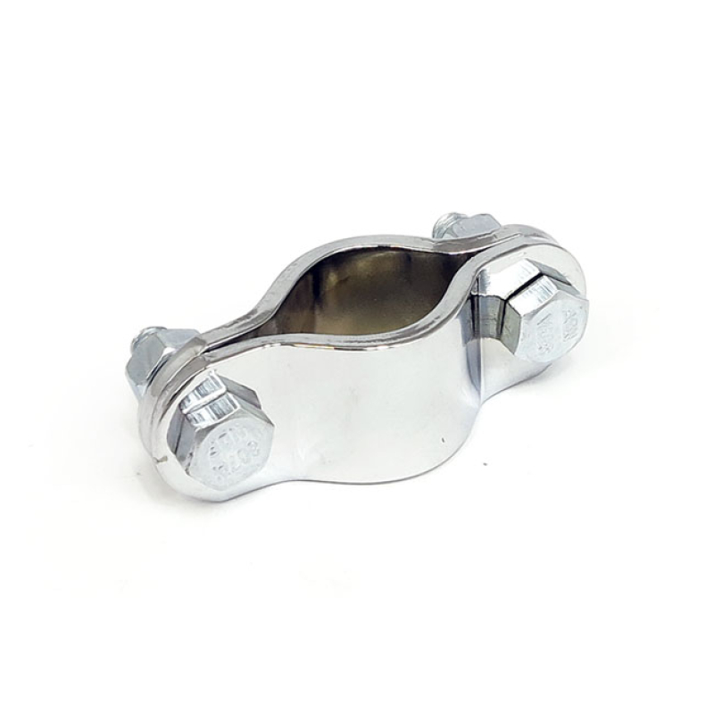 PAUGHCO, 2-PIECE FRAME CLAMP. 1" DIAMETER. CHROME 1" (25.4MM) DIAMETER 980428