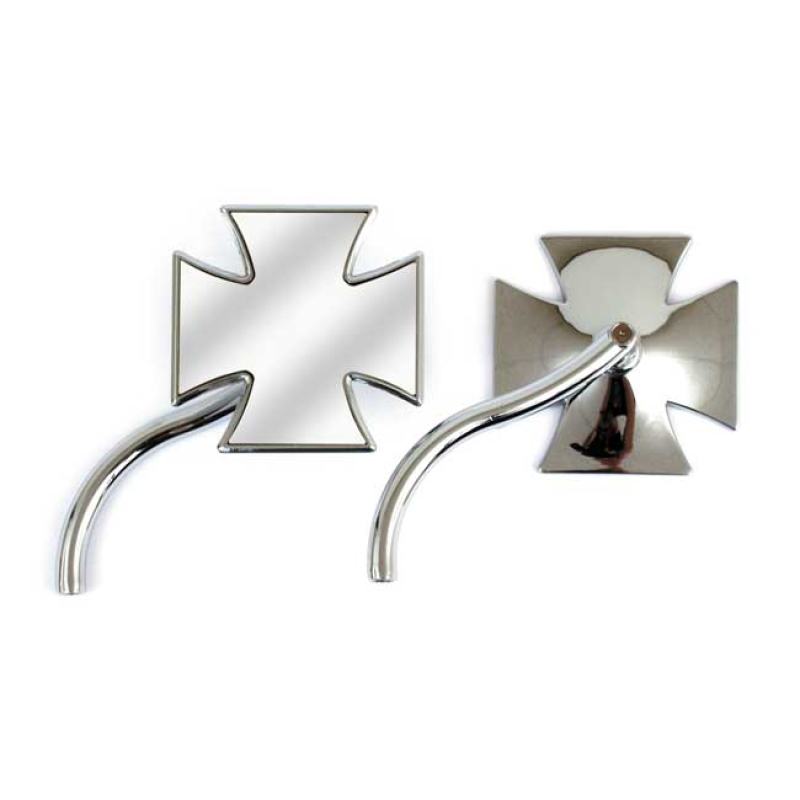 MALTESE MIRROR SET, WITH STYLED STEM CHROME, ADAPTER MAY BE REQUIRED: 980634