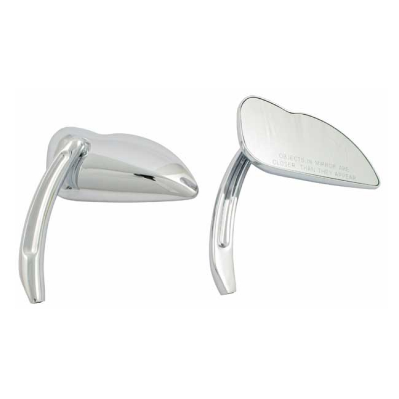 LEAF STYLE, CONVEX MIRROR SET. CHROME 980717