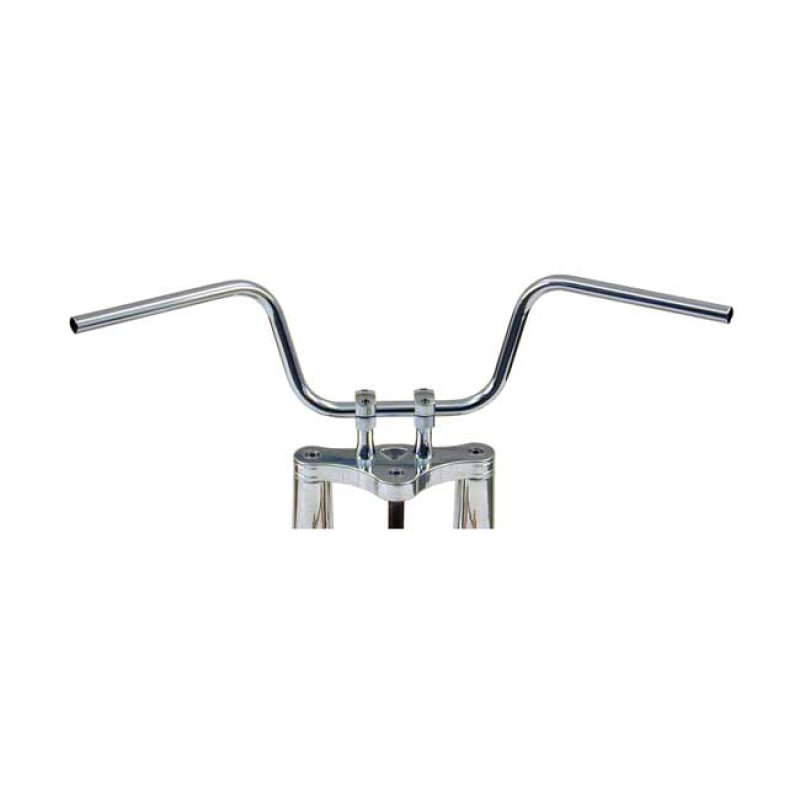 TRW 1" APEHANGER HANDLEBAR CHROME 10" RISE ABE CHROME. ABE APPROVED. 981221