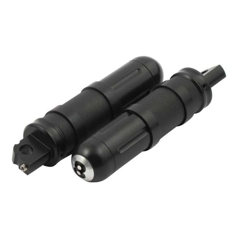 HELLS KITCHEN CHOPPERS, YOUNG GUN FOOTPEGS. 8-BALL BLACK POWDER COATED 982251