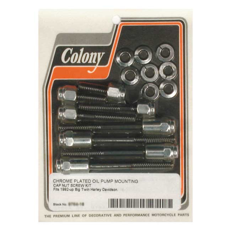 COLONY OIL PUMP MOUNT KIT CHROME, CAP STYLE 989077