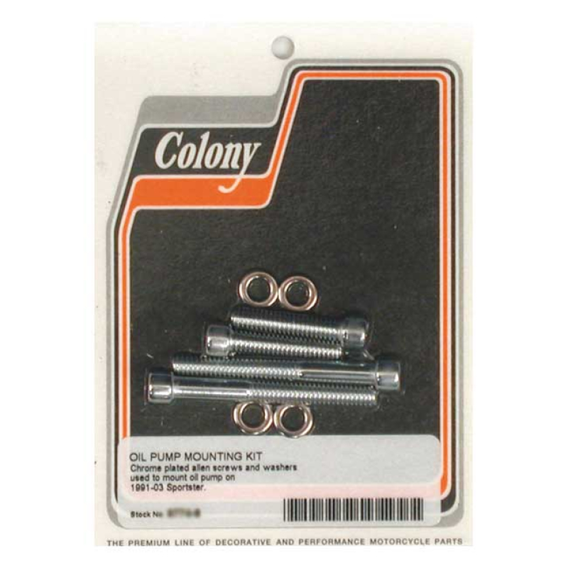 COLONY, OIL PUMP MOUNT KIT. CHROME ALLEN 989090
