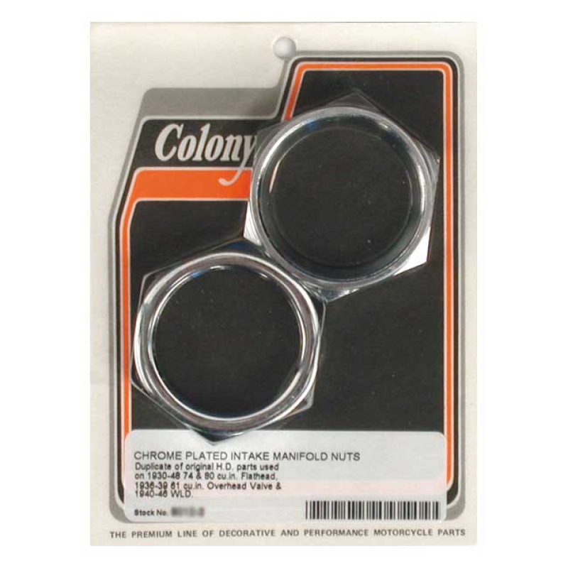 COLONY MANIFOLD NUTS, PLUMBER STYLE CHROME 989133