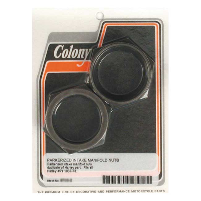 COLONY MANIFOLD NUTS, PLUMBER STYLE PARKERIZED.  OEM REPLACEMENT REFER 989139