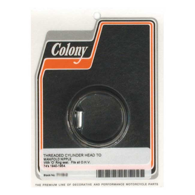 COLONY, MANIFOLD INLET NIPPLE EXACT DUPLICATE THREADED STEEL INLET NIP 989148