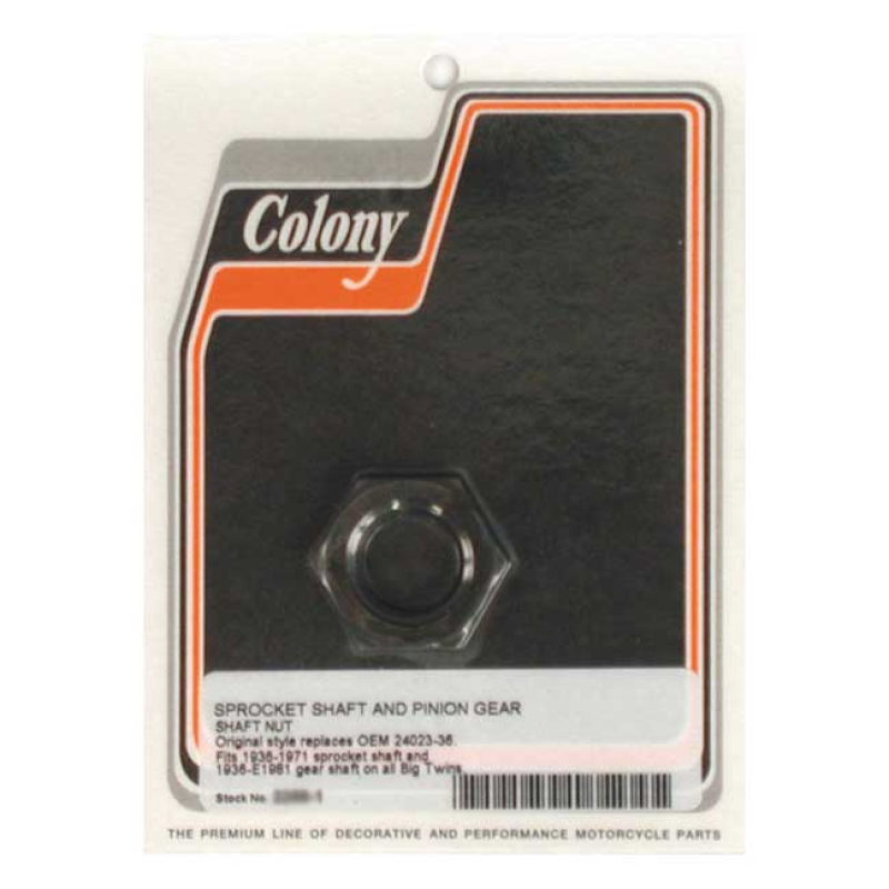 COLONY, PINION/SPROCKET SHAFT NUT 989231