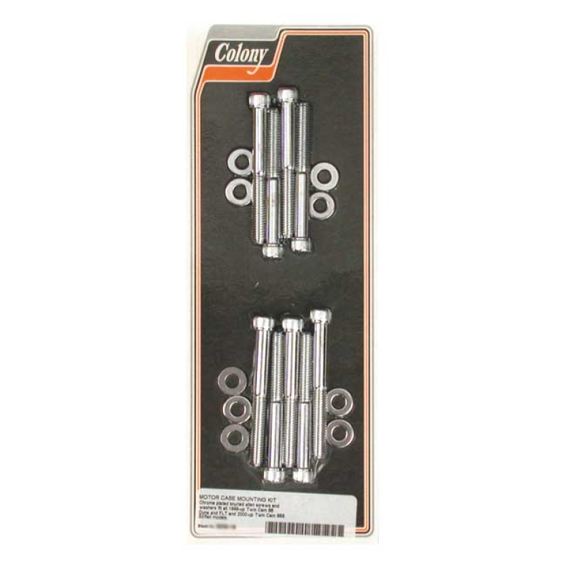 COLONY CRANKCASE BOLT KIT CHROME; ALLEN 989266