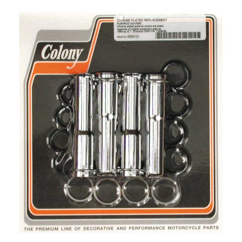 COLONY, 84-99 LOWER PUSHROD COVER KIT. CHROME CHROME PLATED OEM STYLE 989321