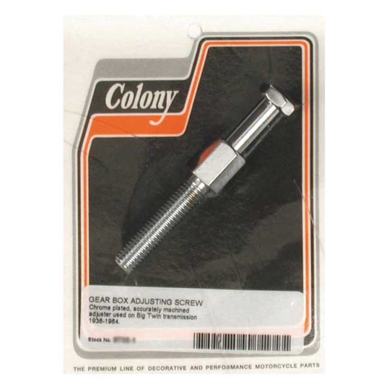 COLONY, TRANSMISSION ADJUSTER BOLT. CHROME QUALITY REPRODUCTION OF THE 989709