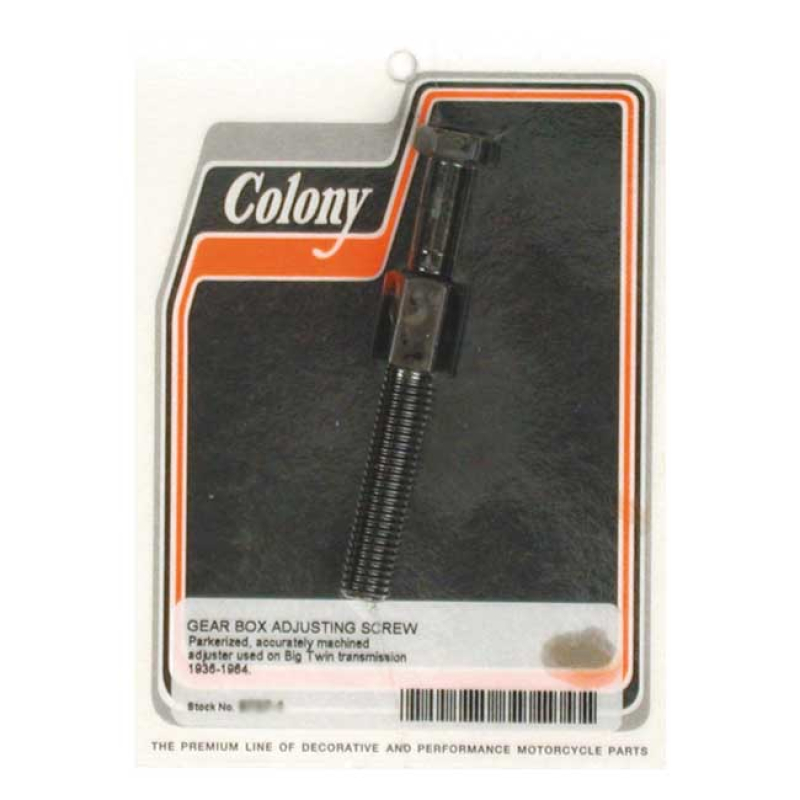 COLONY, TRANSMISSION ADJUSTER BOLT. BLACK PARKERIZED QUALITY REPRODUCT 989711