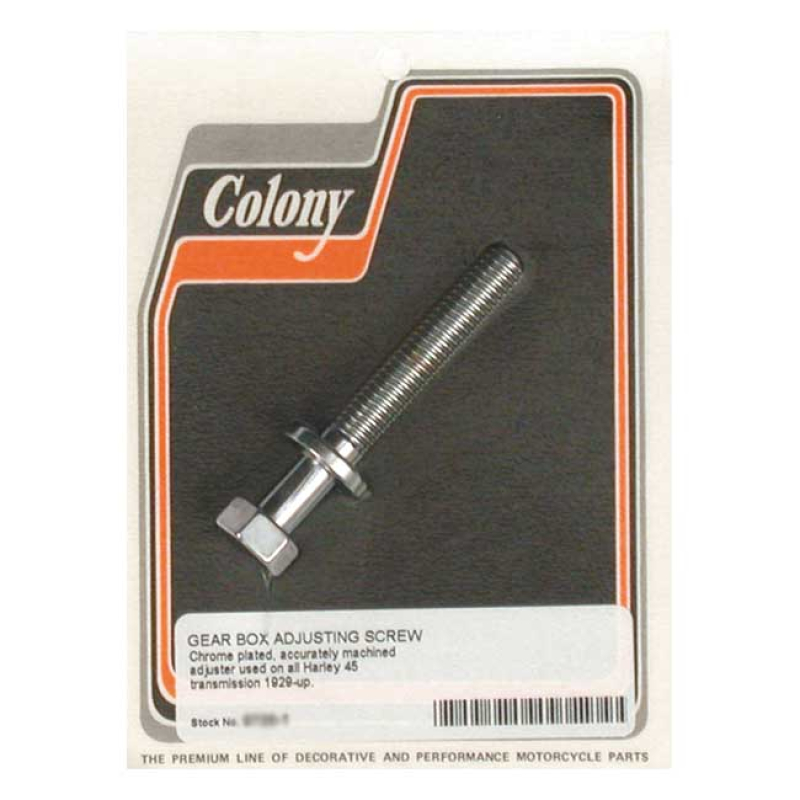 COLONY, TRANSMISSION ADJUSTER BOLT. CHROME QUALITY REPRODUCTION OF THE 989712