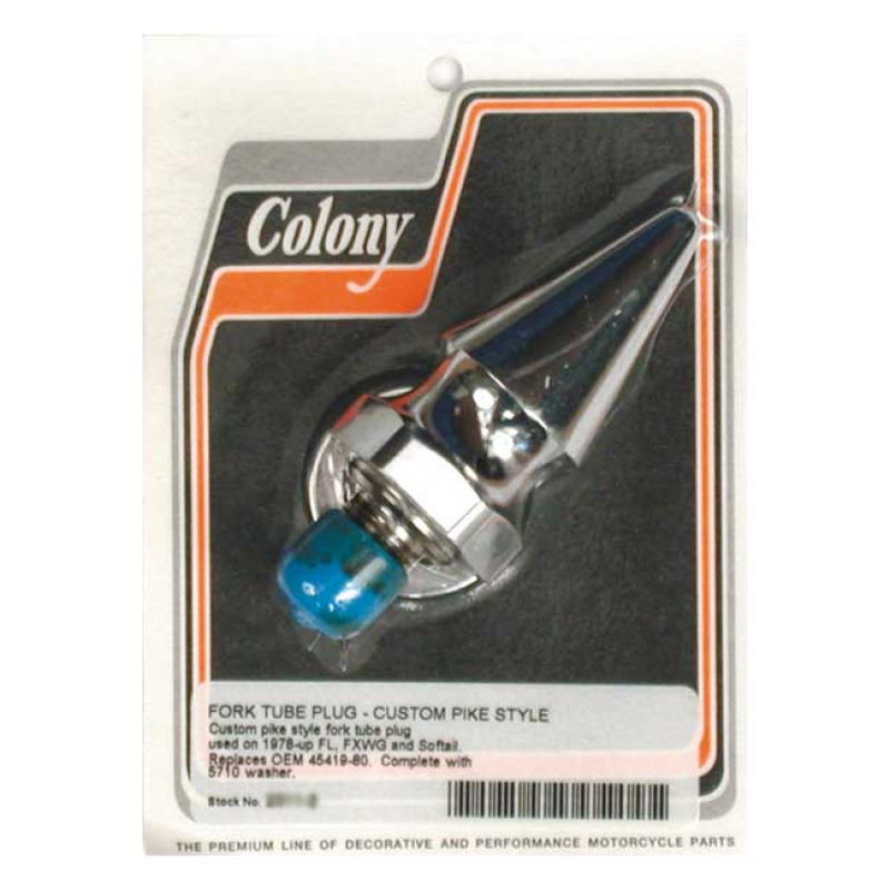 COLONY, SPIKE FORK TUBE CAP BOLT KIT. CHROME CHROME PLATED EXTREMISM. 989730