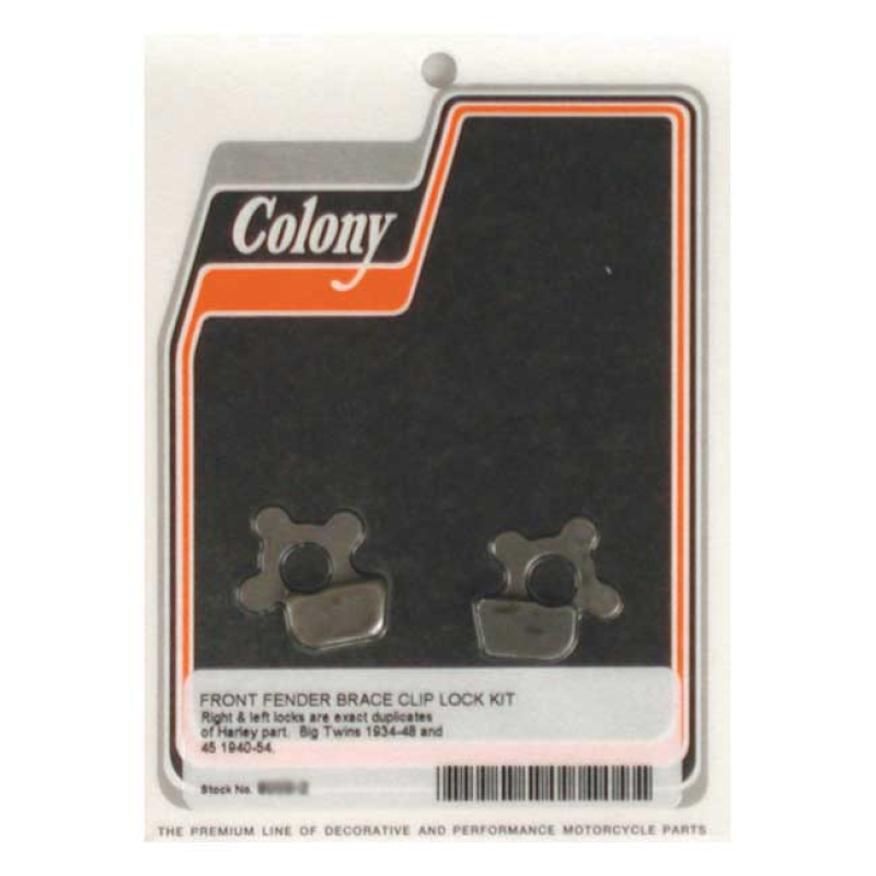 COLONY, SPRINGER FENDER BRACE CLIP LOCKS. PARKERIZED BLACK PARKERIZED 989769