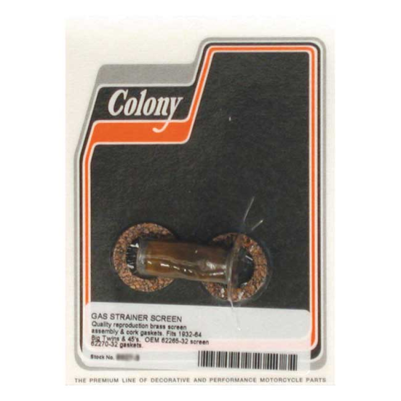 COLONY, GAS STRAINER SCREEN QUALITY DUPLICATE OF ORIGINAL BRASS SCREEN 989830