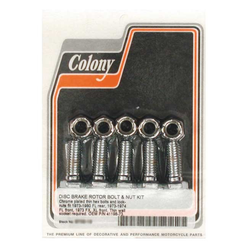 COLONY BRAKE ROTOR BOLT KIT 989934