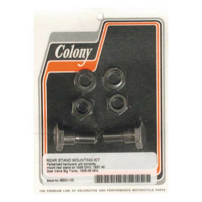 COLONY, REAR STAND MOUNT KIT. BLACK BLACK PARKERIZED FINISH.  ACCURATE 989967