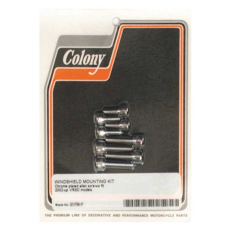 COLONY, WINDSHIELD MOUNT KIT CHROME ALLEN HEAD 990275