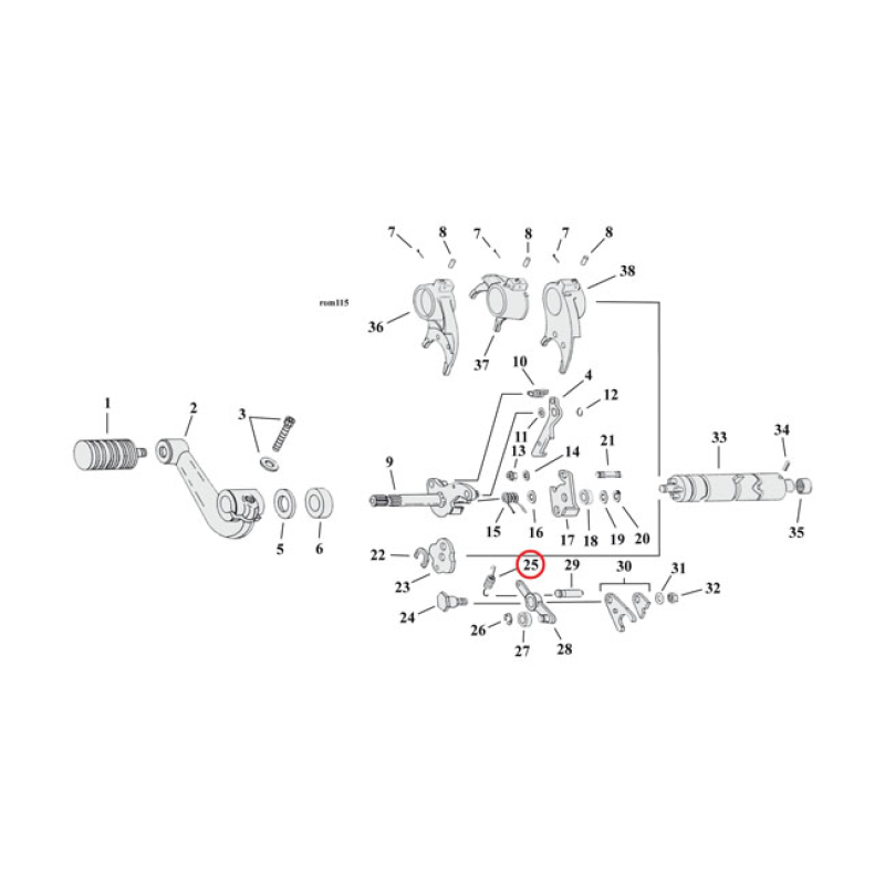 EASTERN SPRING, DETENT ARM. TRANSM. 990541