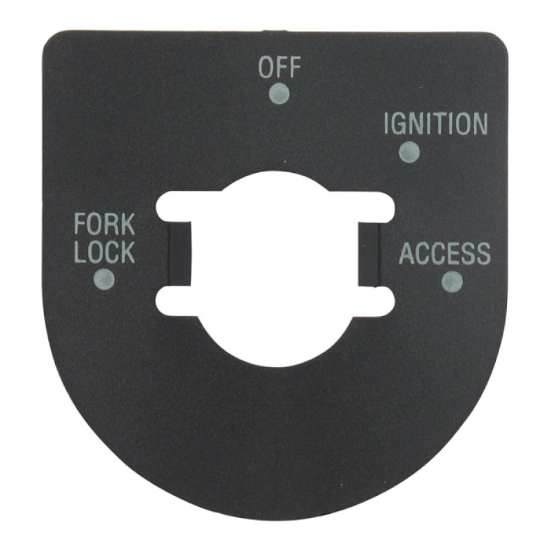 IGNITION SWITCH DECAL. SATIN BLACK REPLACEMENT IGNITION SWITCH DECAL F 992500
