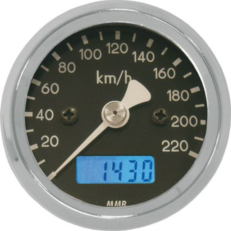 48MM ELECTR.SPEEDO KPH BLK FACE CHR HSG 686812
