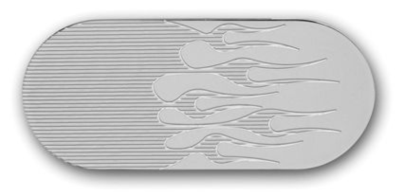 INSPECTION COVER INSERT, FLAMES, CHROME DISCONT 614565