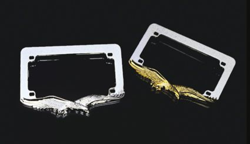 EAG/LICENSE PLT.FRAME CHR-GOLD 19157