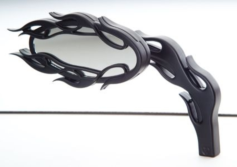 ALT FLAMED MIRROR, LEFT BLACK 631126