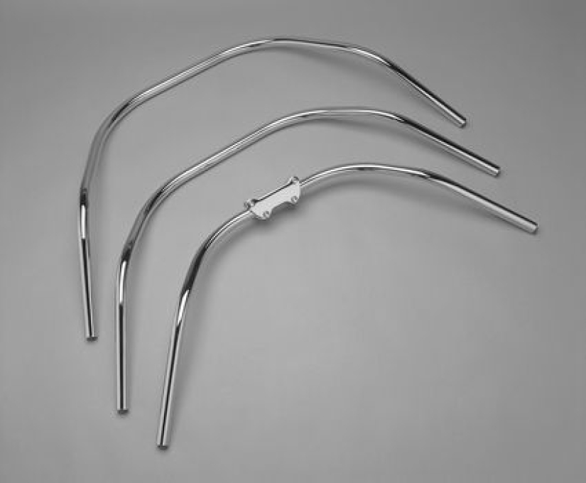 CHROME LONGHORN BAR 1" 1982-UP 28519