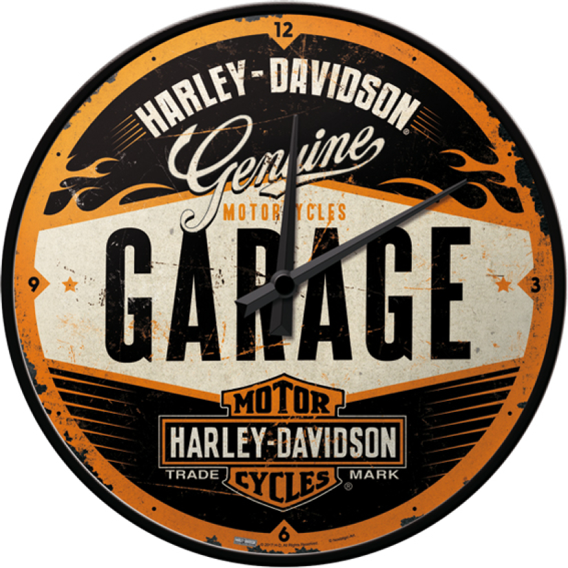 H-D SEINÄKELLO GARAGE STYLE 51083