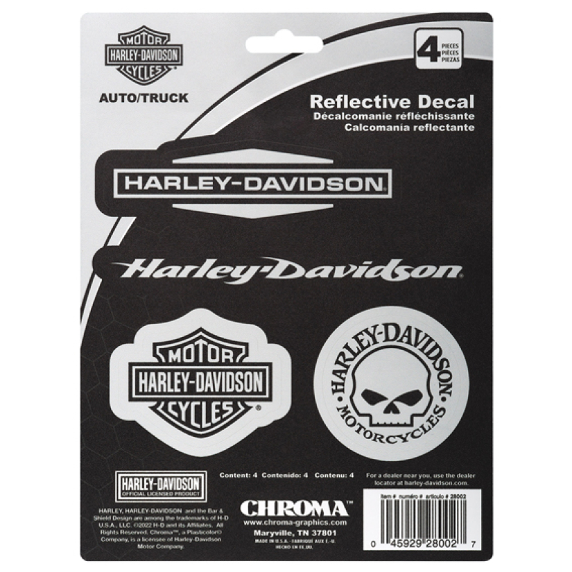 H-D 4-PIECE REFLECTIVE 15 X 20 CM CG28002