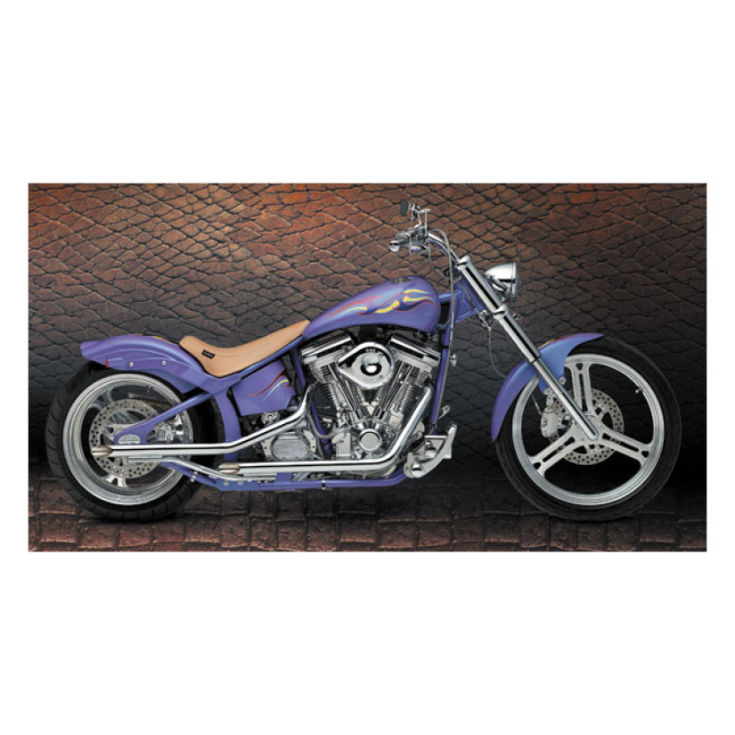 PAUGHCO, DRAG PIPES (40"). CHROME STANDARD 1 3/4" DIAMETER, SLASH CUT 500050