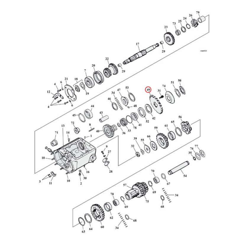 RANSMISSION SPROCKET, 23T. 500550