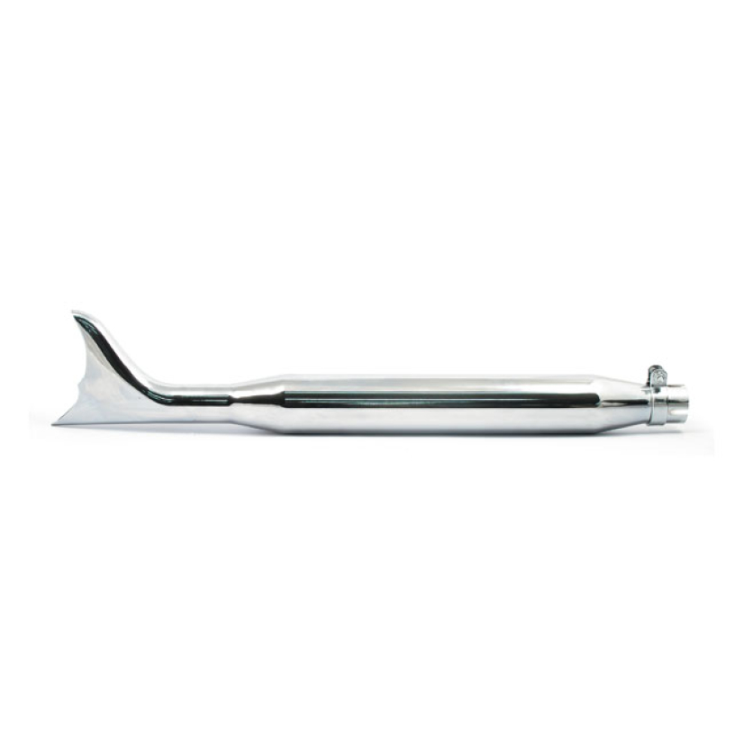 BATWING FISHTAIL UNIVERSAL MUFFLER 30" LONG CHROME UNIVERSAL MUFFLER; 500944
