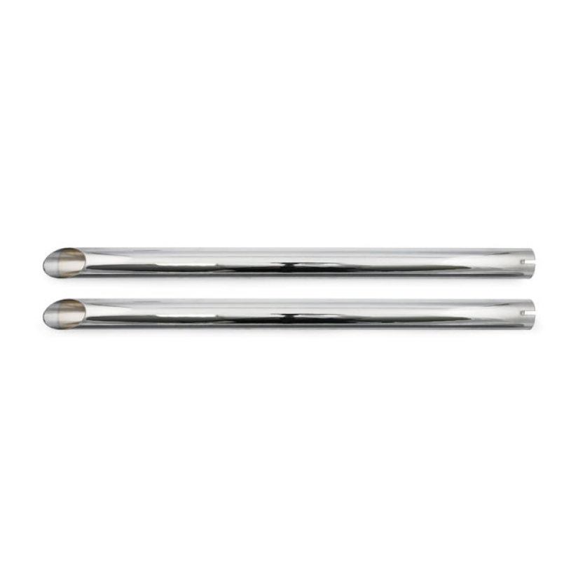 UNIVERSAL HEAD PIPE EXTENSION SET 30" LONG CHROME SLASH CUT SLIP-ONS; 500969