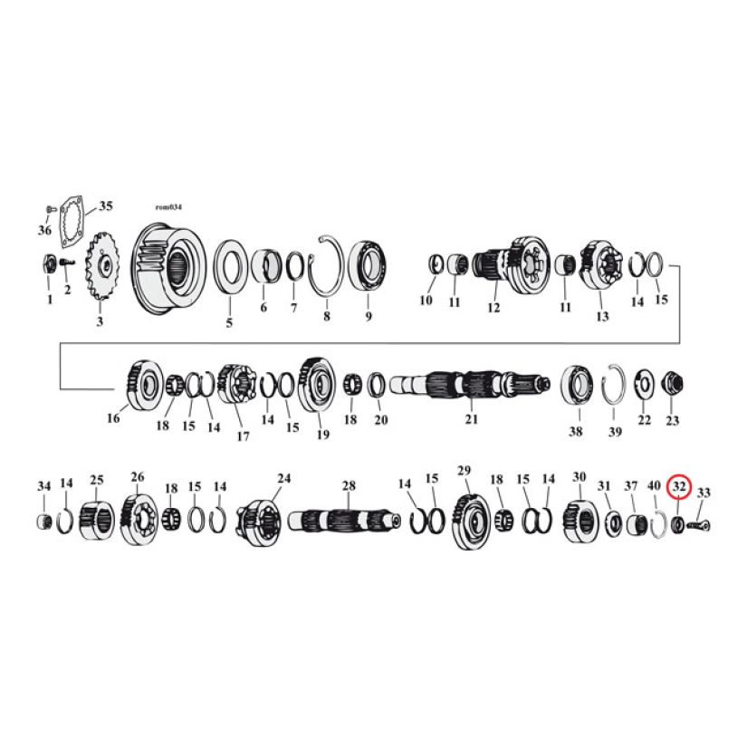 RETAINER, COUNTERSHAFT 500976